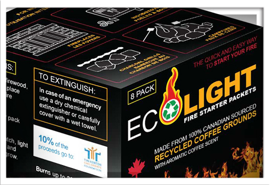 Eco Light Fire Starter Packet Packaging
