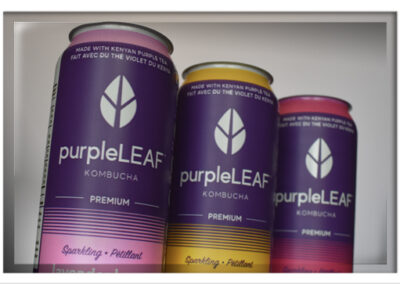 Purple Leaf Kombucha Packaging