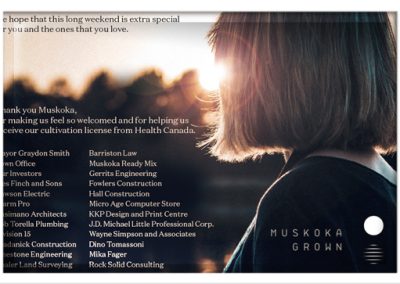 Muskoka Grown Print Ad