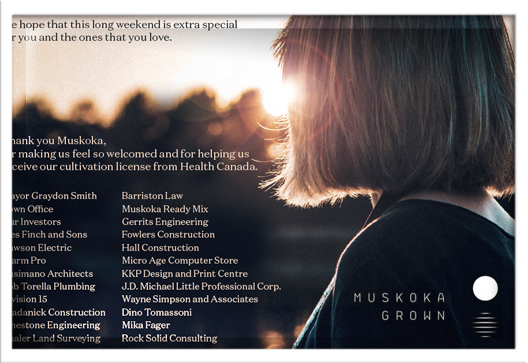 Muskoka Grown Print Ad