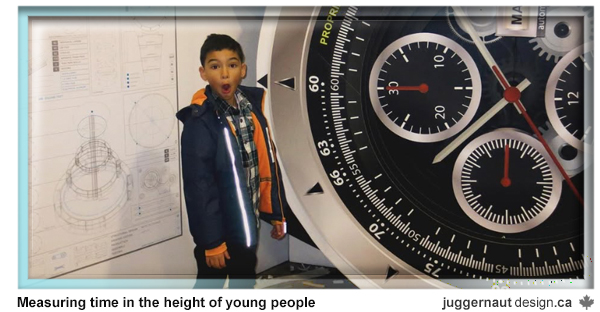 Measuring time by the height of our children