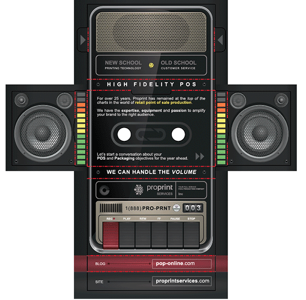 Giant JVC RC-550 radio trade show display.